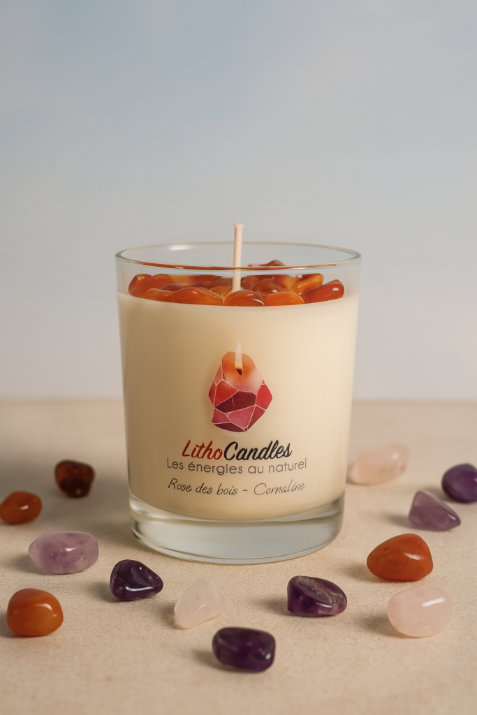 Bougies et pierres en lithothérapie